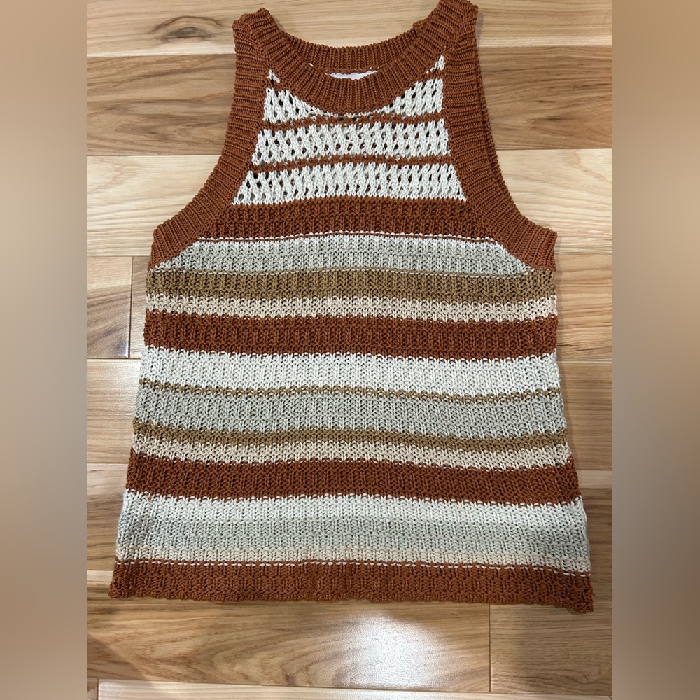 Striped Crochet Tank Top